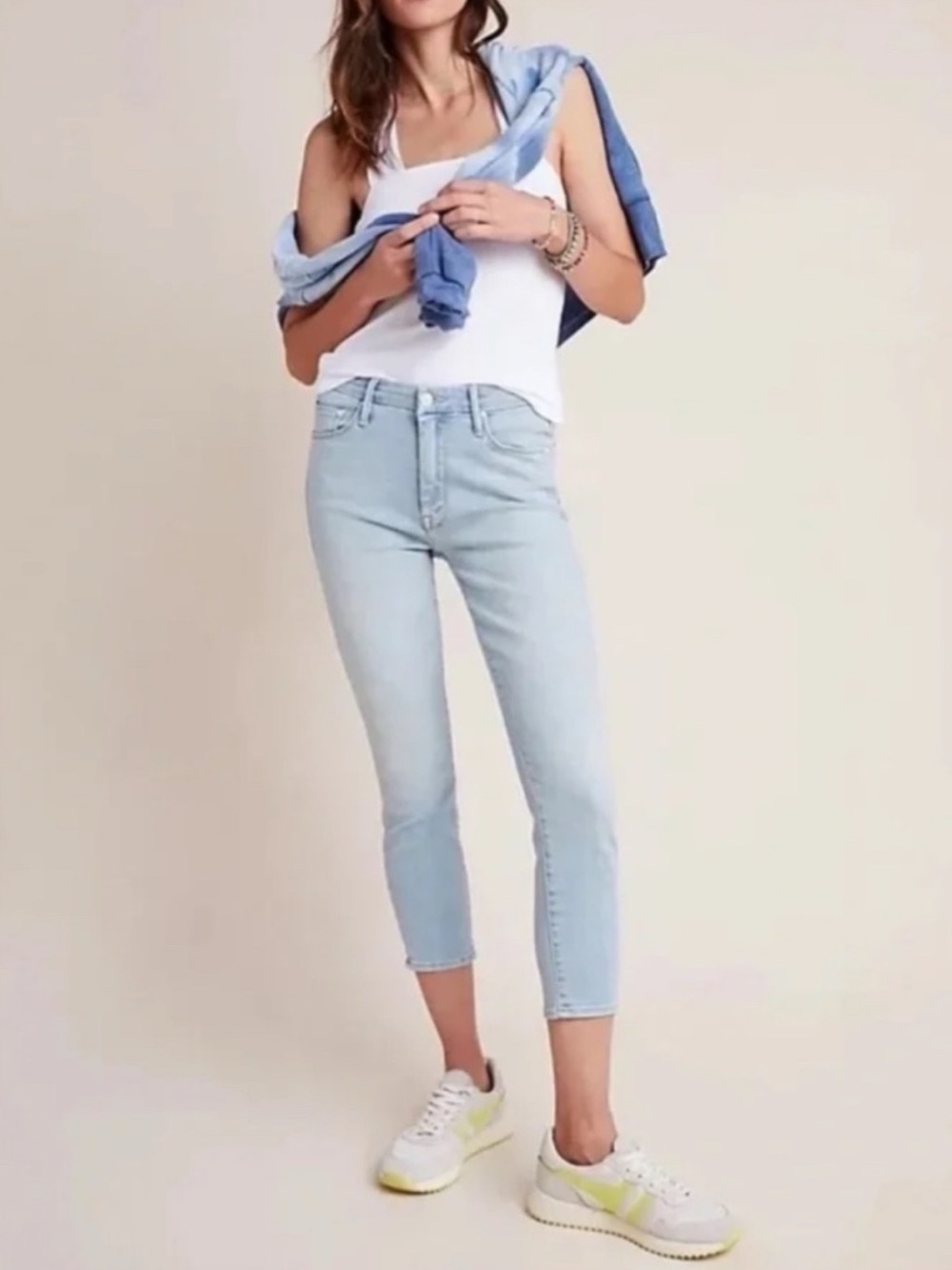 MOTHER The Looker Crop Skinny Jeans Swimming Pool Sunday Size 26